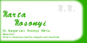 marta mosonyi business card